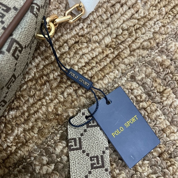 Polo by Ralph Lauren Beige and Brown Shoulder Bag - Picture 3 of 4